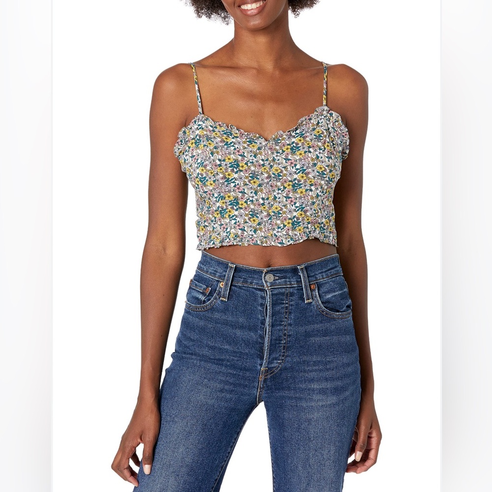 Coquette‎ Cami Floral Tank BCBG Print Women's Top Size Medium